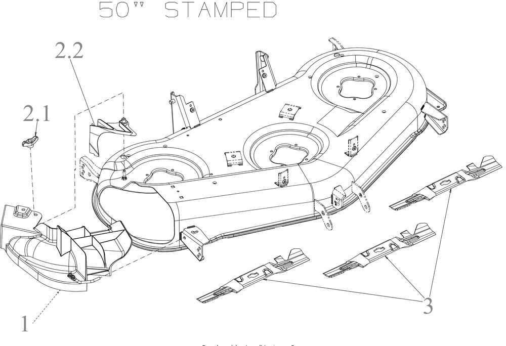 General Assembly Diagram and Parts List for 19A30048100 2021 Cub Cadet Lawn Tractor Accessories